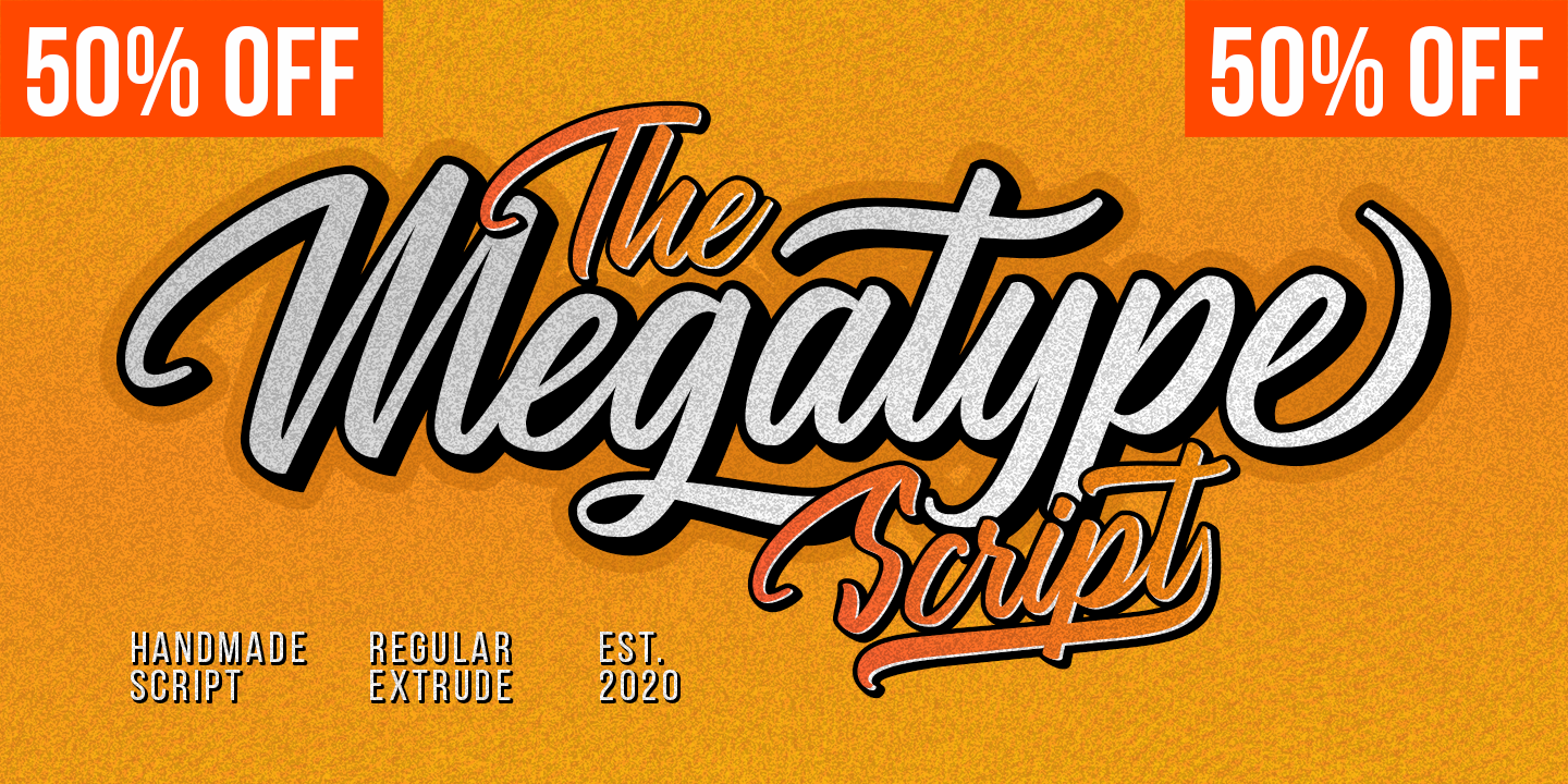 Пример шрифта Megatype Script #16